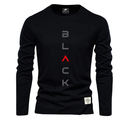 Black Printed Long Sleeves