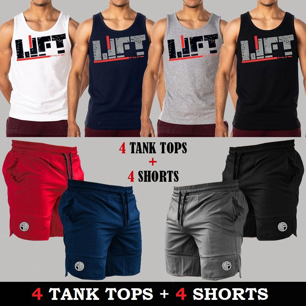 (4 Tank Tops + 4 Shorts)