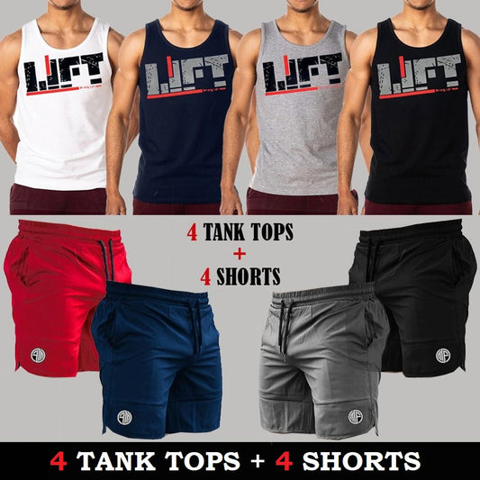 (4 Tank Tops + 4 Shorts)