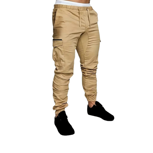 Beige Cargo Cotton Pant