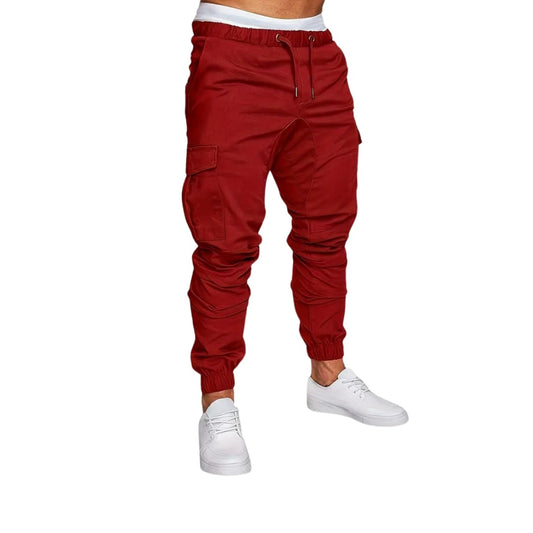 Red Cargo Cotton Pant