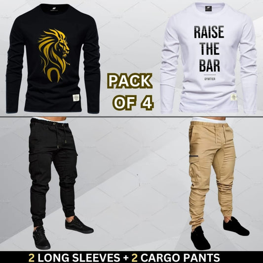 (2 Long Sleeve + 2 Cargo)