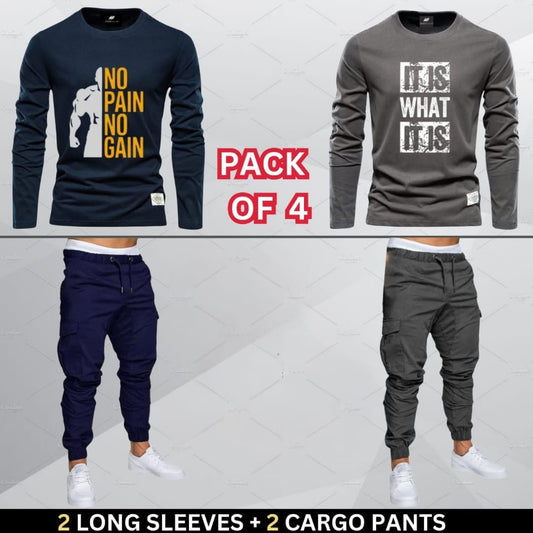 (2 Long Sleeves + 2 Cargo)