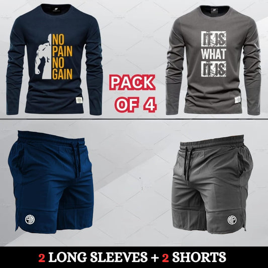 (2 Long Sleeves + 2 Shorts)