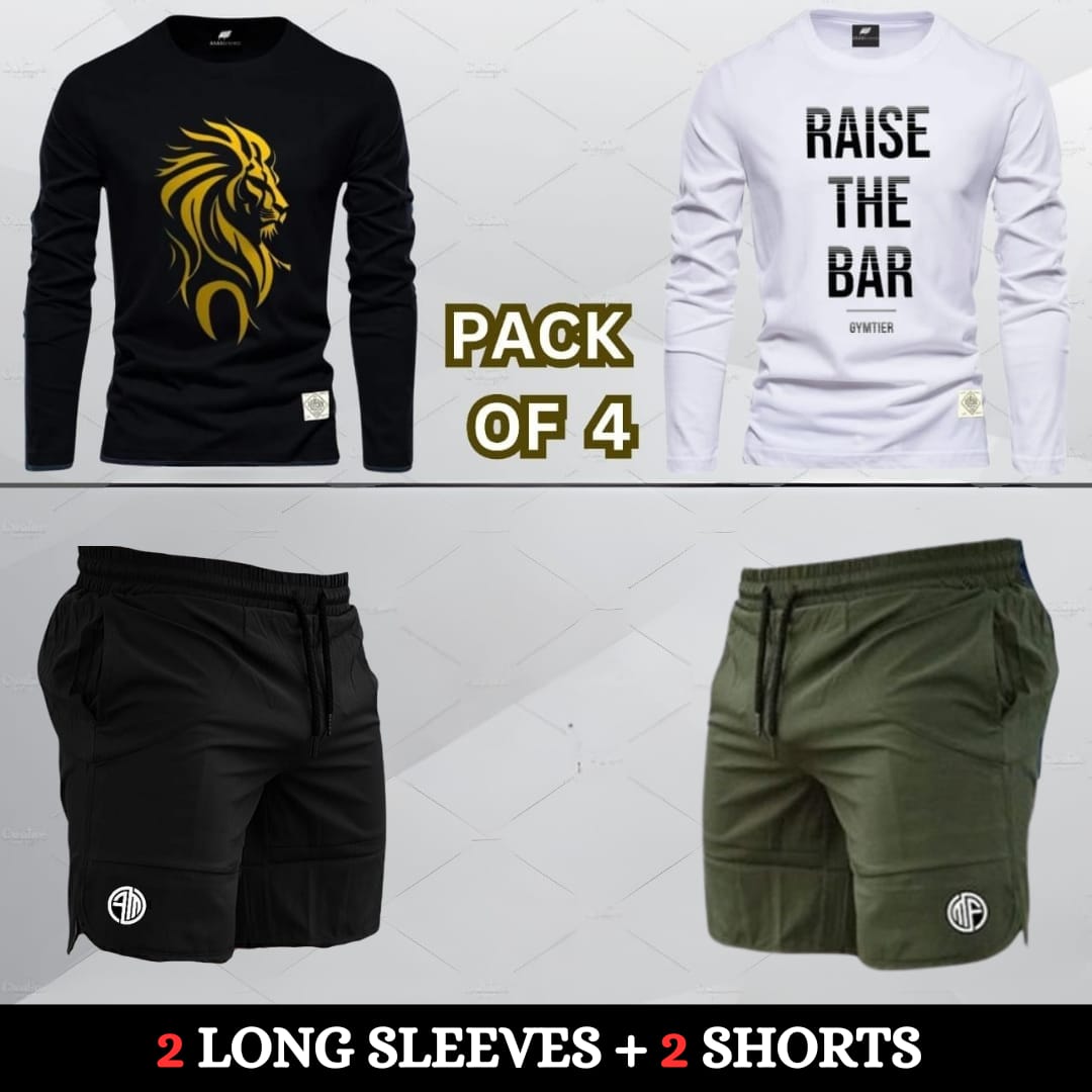 (2 Long Sleeves + 2 Shorts)