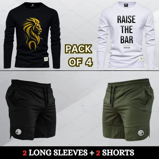(2 Long Sleeves + 2 Shorts)
