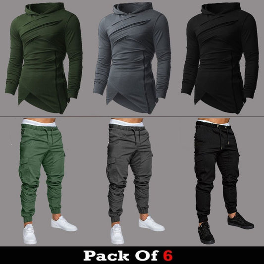 (3 Hood Shirts + 3 Cargo Pants)